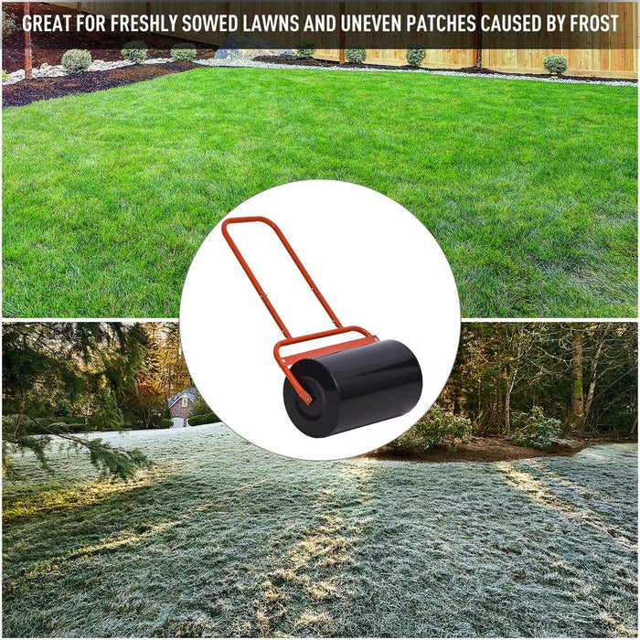 Combination Push/Tow Lawn Roller Filled with 38L Sand or Water | High-Quality Steel | Garden Outsunny