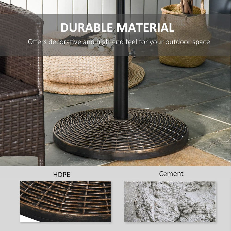 Premium 25kg Patio Umbrella Base - Weatherproof Outdoor Stand for Parasols - Strong, Stylish & Durable