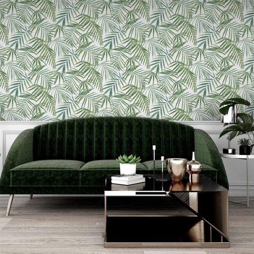 Palm Leaves Green sw12 wallpaper