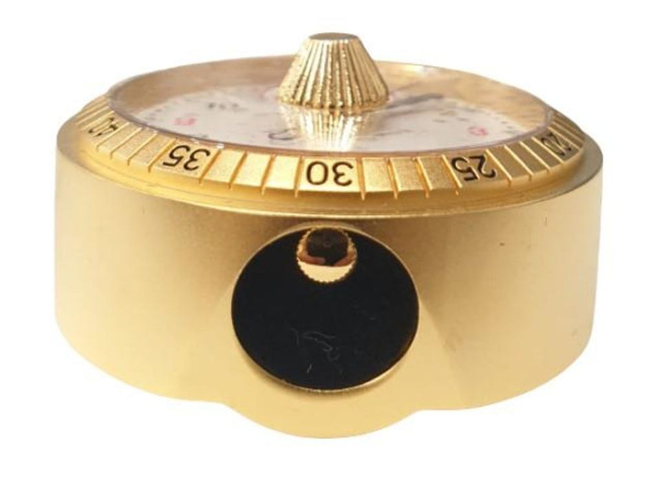 Elegant Goldtone Miniature Clock - Solid Brass Padlock Design - CLEARANCE!