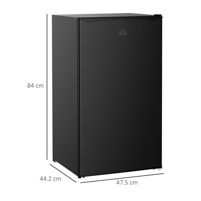 91L Freestanding Under Counter Fridge with Chiller Box Reversible Door Black