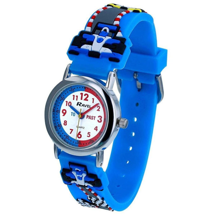 Ravel Children Boys 3D Cartoon Time Teacher Watch - Rally Racing Car