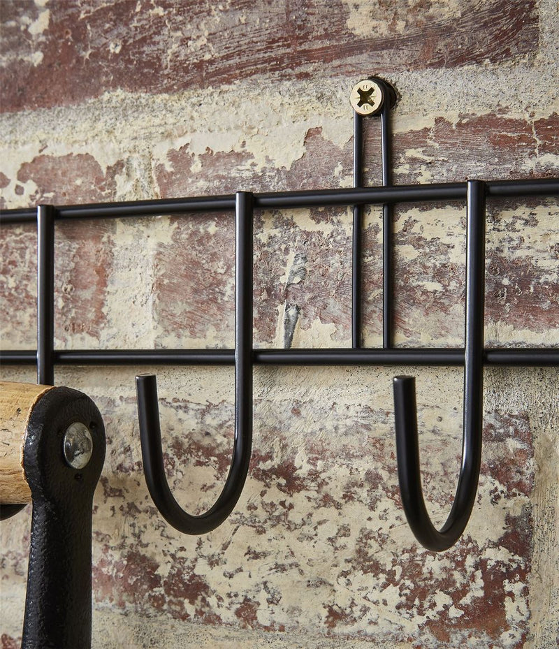 Premium Quality Tool Rack - 16 Hooks - Black Powder Coat