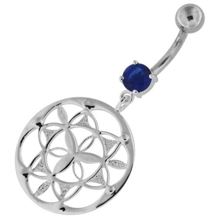 Fancy Dangling Multi jeweled Navel Belly Ring