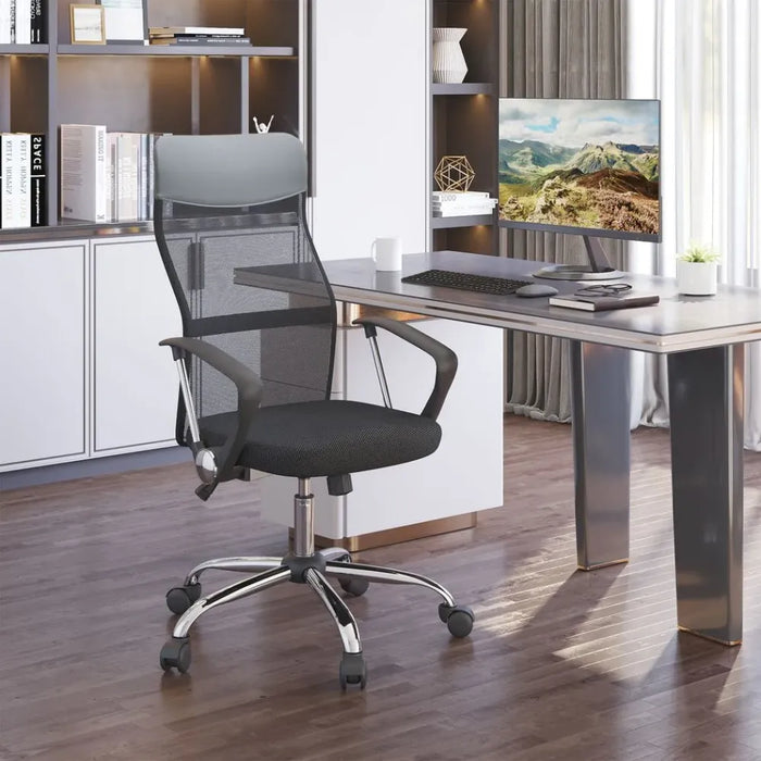 Executive Office Chair High Back Mesh Chair Seat Office Desk Chairs, Black