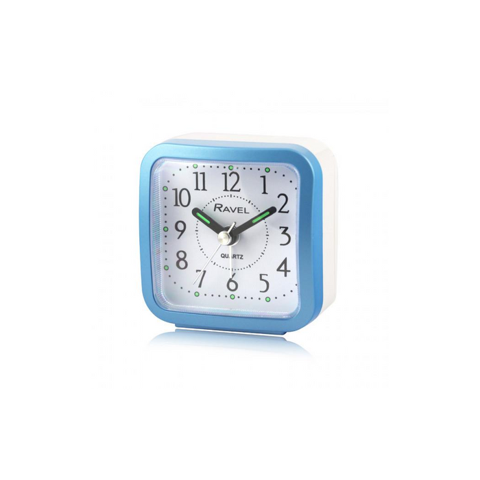 Ravel Alarm Clock - Rectangular Mini Bedside - Blue - RC043.6