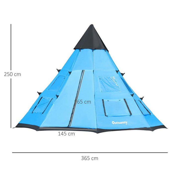 High-Quality 6-7 Person Large Family Camping Tent with Carrying Bag