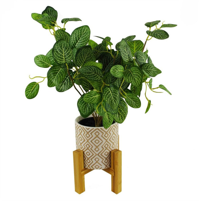 40cm Artificial Variegated Green Pothos Plant