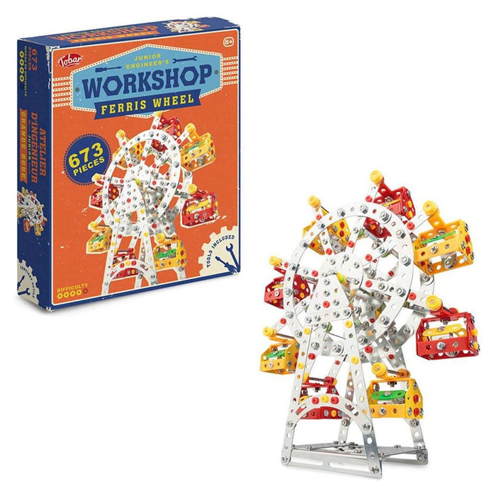 Tobar Workshop Ferris Wheel, 673 Pieces - High-Quality Metal and Plastic Construction Kit