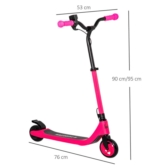 120W Electric Scooter w/ Battery Level Display, Rear Brake - Pink HOMCOM