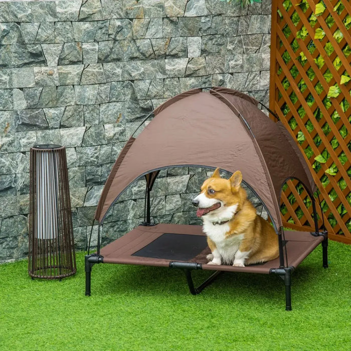 Ultimate Outdoor Dog Bed with Canopy - Elevated & Comfortable for All Breeds - High Quality