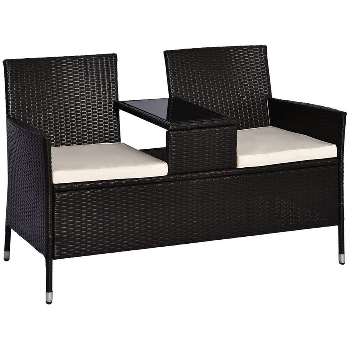 Stylish Double Rattan Sun Lounger - Yard, Patio, Deck & Garden Suitability - Comfortable Cushions - Durable & Portable