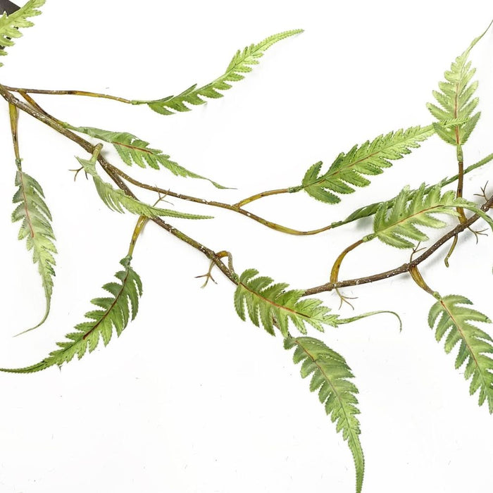 Authentic 125cm Artificial Hanging Trailing Fern. Stunning, Lifelike Greens. Set of 6.