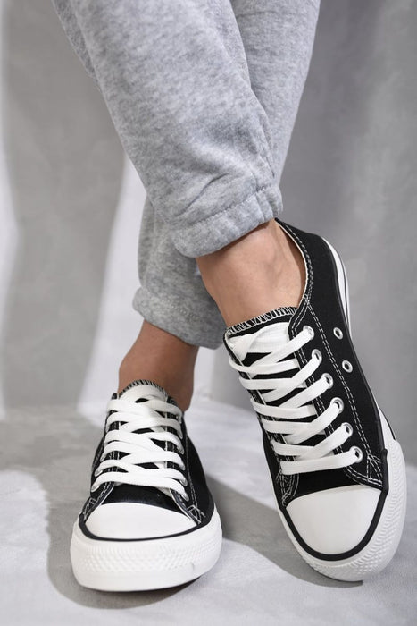 Jenna Platform Low Top Lace Up Trainers - Comfortable and Chic!