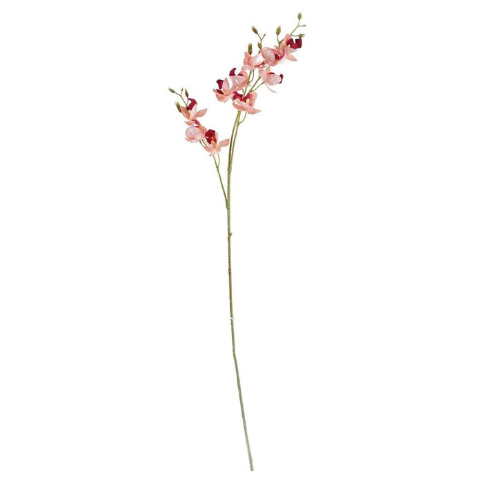 Pack of 6 x 80cm Pink Artificial Mini Orchid Stem