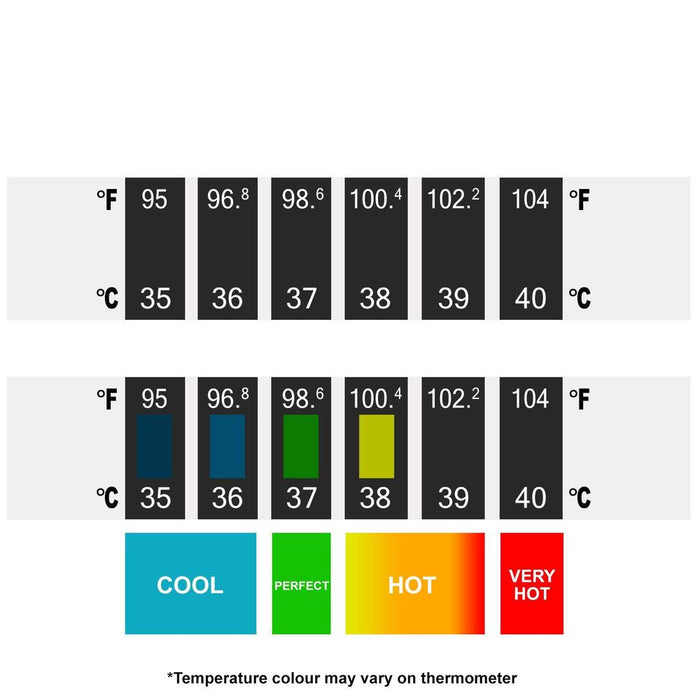 Premium Temperature Strip - Accurate Readings - Pack of 2