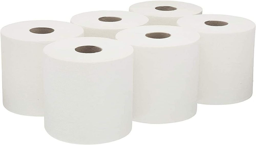 ASPECT Kitchen Rolls Centrefeed (18 Rolls, White) | 2 Ply Embossed Pattern Paper Towels | Strong and Absorbent Tissue Paper | UK Supplier | Wipe Away | Perfect for Commercial & Kitchen Use