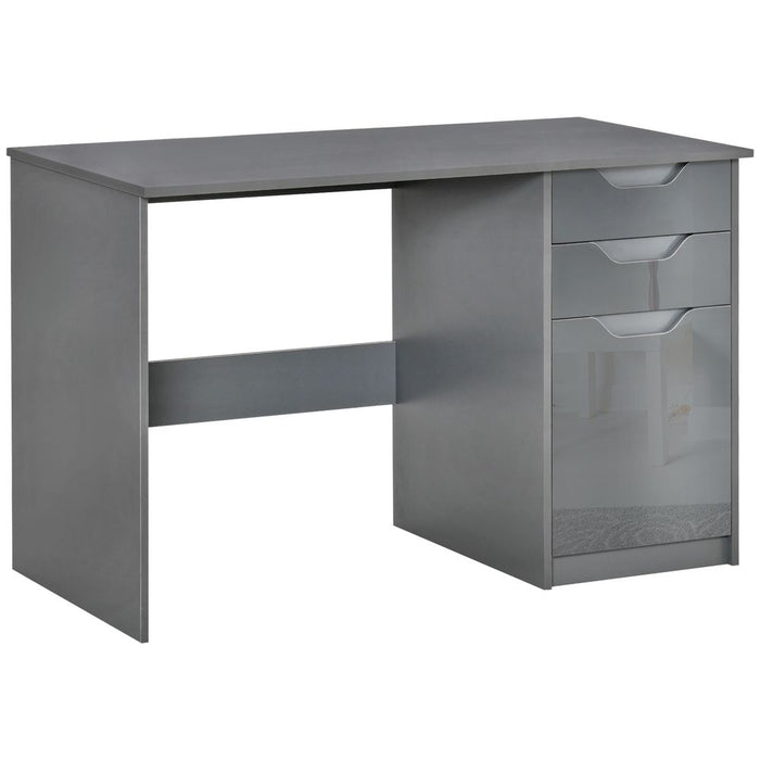 Premium Grey Computer Desk: Workstation with Drawers - High-Quality & Efficient