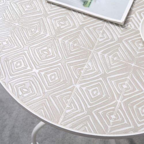 3 Piece Garden Bistro Set w/ Mosaic Top for Patio, Balcony, Poolside