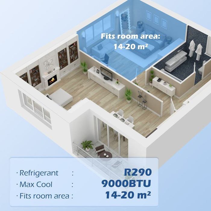 Premium 9,000 BTU Portable AC Unit | WiFi App Control | High Quality