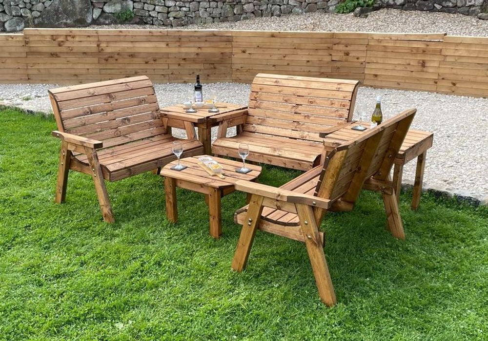 Premium Burghley Outdoor Furniture Set - Classic English Design, 10 Year Rot Free Guarantee, FSC-Sourced Materials