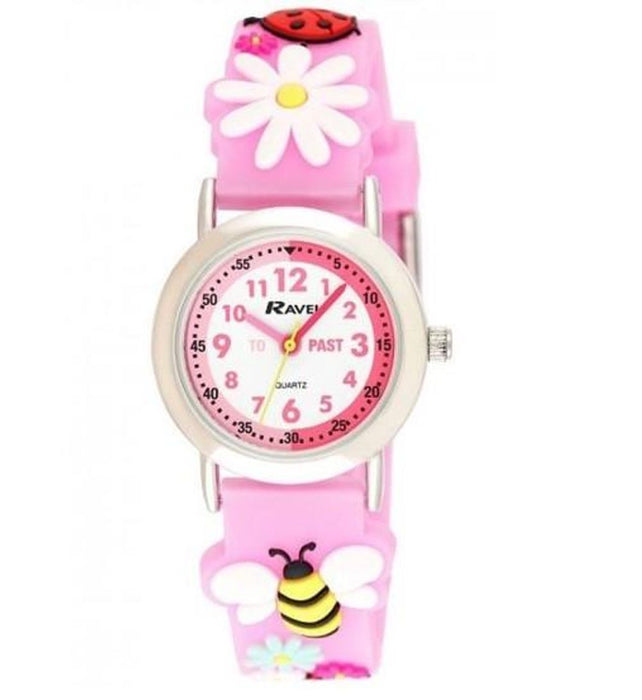 Ravel Children Girls 3D Cartoon Time Teacher Watch Bee R1513.83