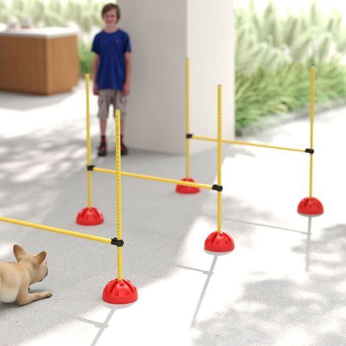 PawHut 4 Piece Dog Agility Equipment with 4 Hurdle Bar for Jump Training