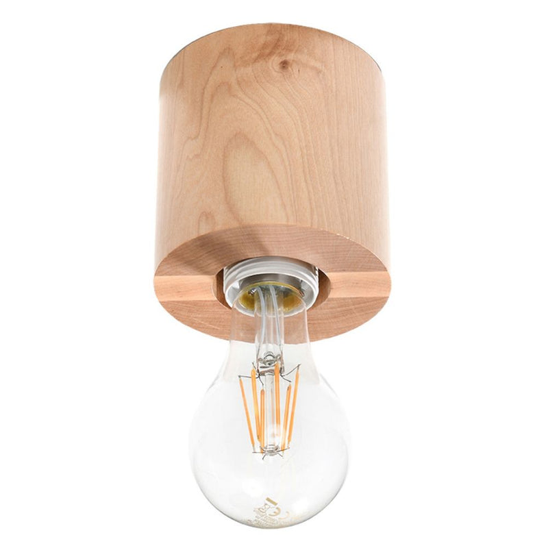 Premium Quality Wood Ceiling Lamp - Scandinavian Design, E27 Socket