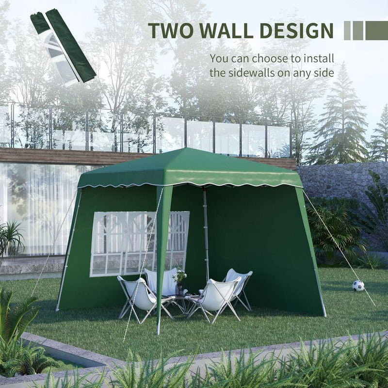 Premium 2.4 x 2.4m UV50+ Green Gazebo Tent: Carry Bag & Easy Set-Up
