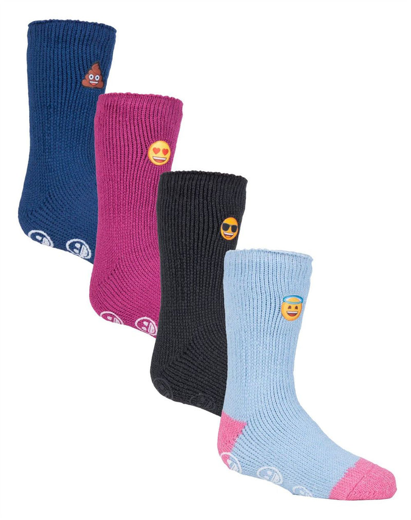 Heat Holders - Kids 4 Pack Emoji Socks