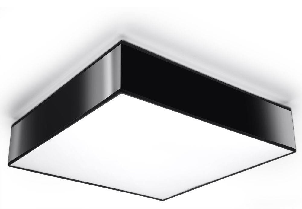 HORUS Black Square LED Ceiling Lamp - Modern Loft Design E27