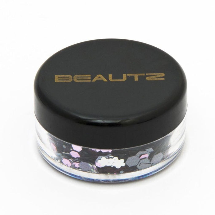 Beautz Chunky Glitter - 5 Varieties! 10ml Pot, 5g Cosmetic Glitter [Silver] - Perfect for DIY, Nail Art, Makeup, and Body Art