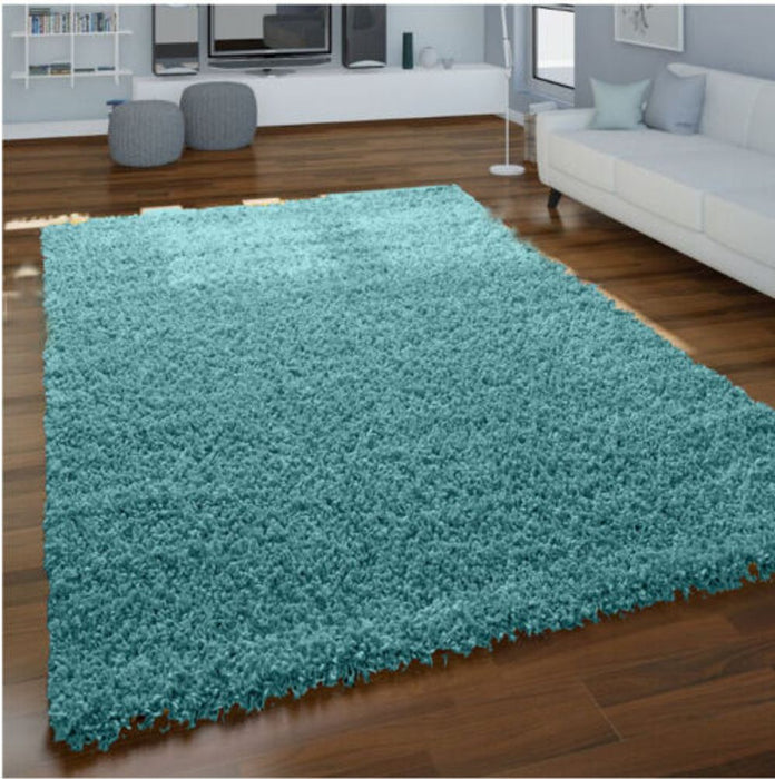 Premium Duck Egg Blue Shaggy Rug - 160 x 230 - High Quality & Soft Texture - Perfect for Any Room!