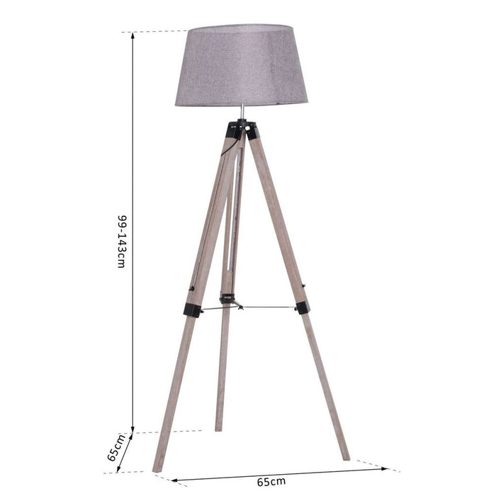 High-Quality Grey Tripod Floor Lamp - Stylish, Stable, and Versatile - Perfect for Any Room! (Bulb not included)