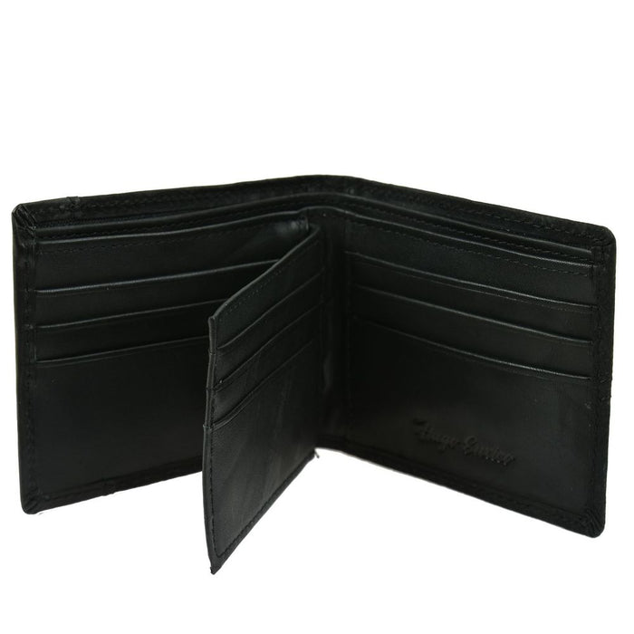 Hugo Enrico Wallet Double Front Stich - Black Design 15