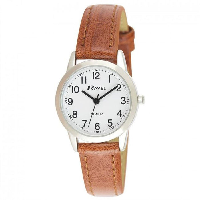 Timeless Elegance: Ravel Ladies Classic Leather Strap Watch