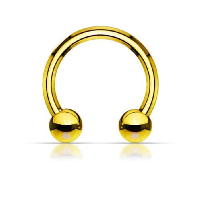 316L Surgical Steel Anodised Horseshoe CBB with Ball