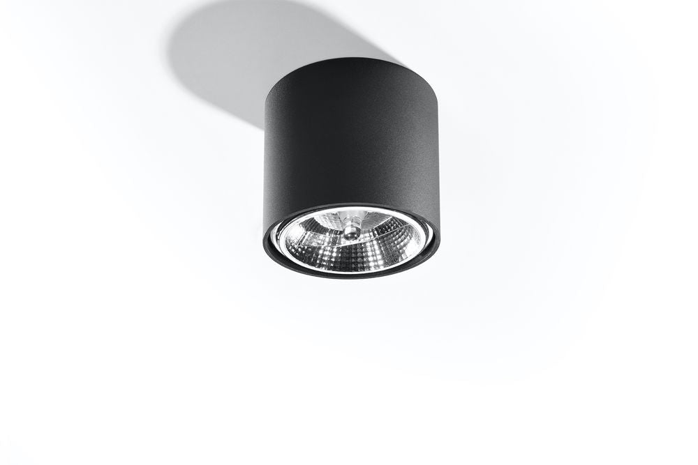 Modern Black Ceiling Lamp: TIUBE | Round Shape, Loft Design, GU10