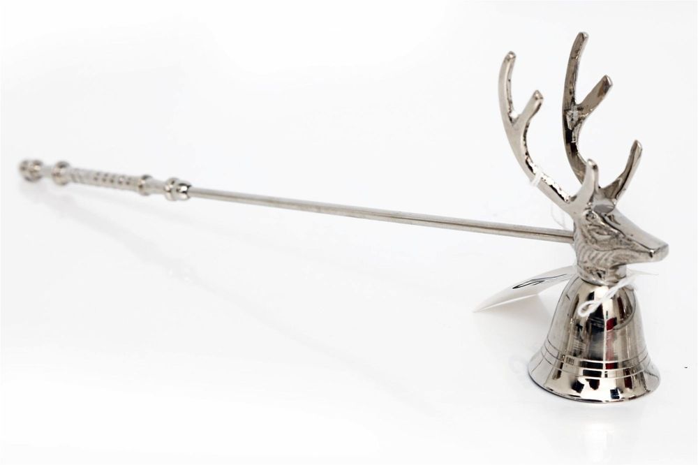 Premium Silver Stag Candle Snuffer - High Quality, Stylish Design - 29cm Length