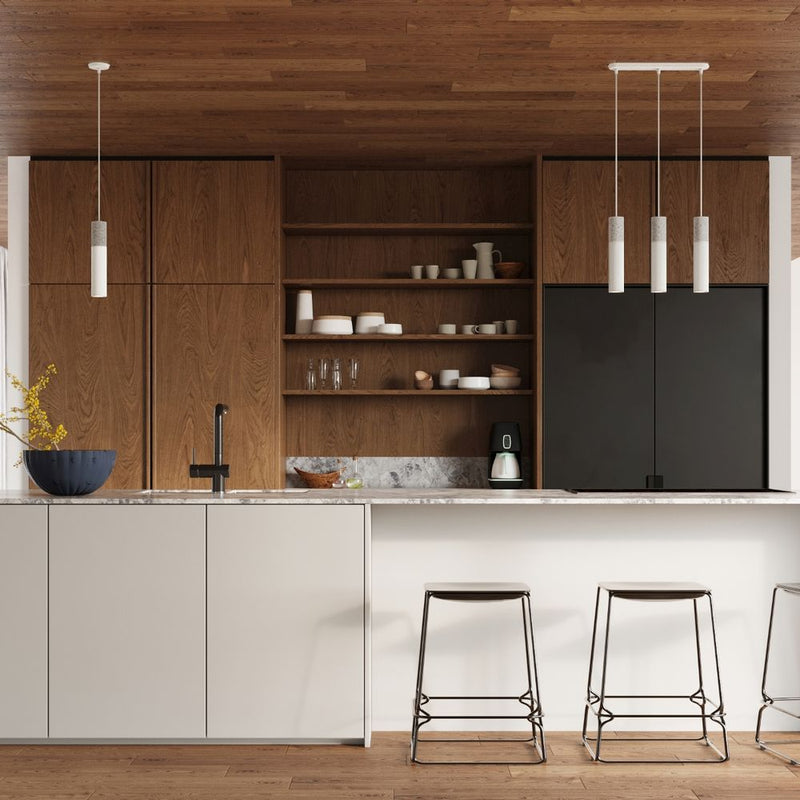Modern Pendant Lamp: Steel & Concrete Design - High Quality GU10