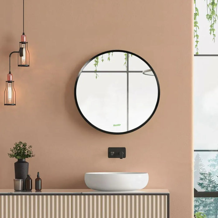 Stylish Black Vanity Mirror, Wall-mounted for Bedroom Bathroom Washroom