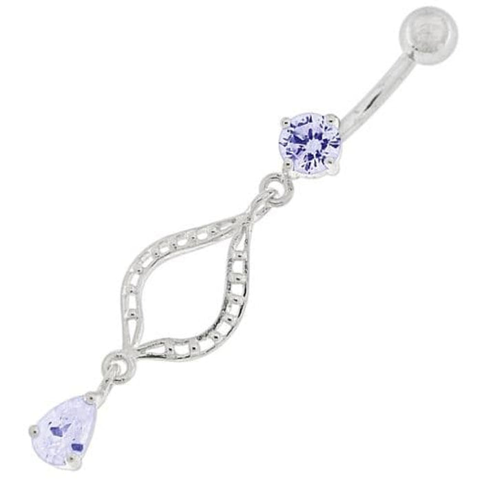 Ellipes Shape Dangling Belly Button Ring