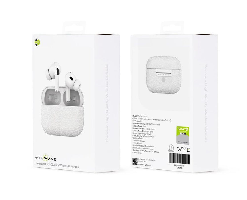 WYEWAVE Wireless Earbuds With ANC - High Quality - White