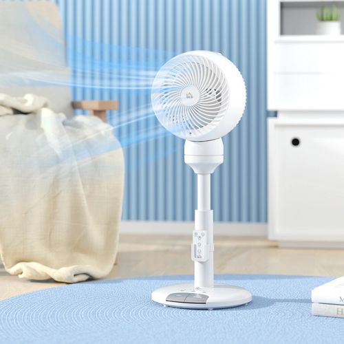 HOMCOM 9 Inch Height Adjustable Air Circulator Fan 70° Oscillating 9 Setting