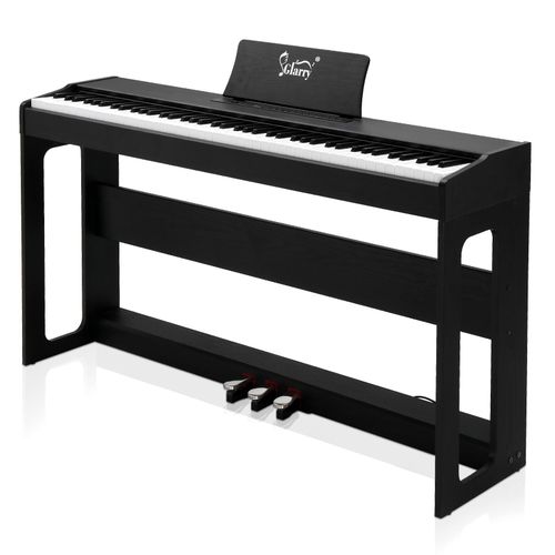 Glarry GDP-104 88 Keys Full Weighted Keyboards Digital Piano with Furniture Stand, Power Adapter, Triple Pedals, Headphone, for All Experience Levels Black--Replace 46233857