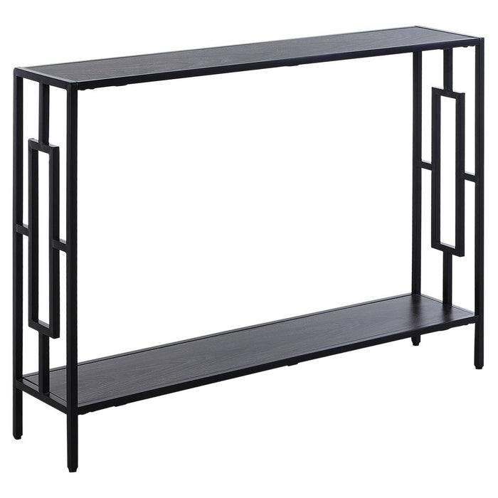 Captivating Product "Art Deco Console Table | MDF Steel Frame, 2 Shelves | 76x106cm