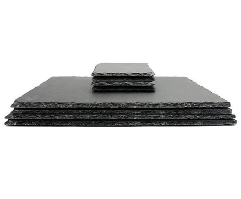 Maison & White Natural Slate Placemats & Coasters - 8pc | Heat Resistant & Stylish