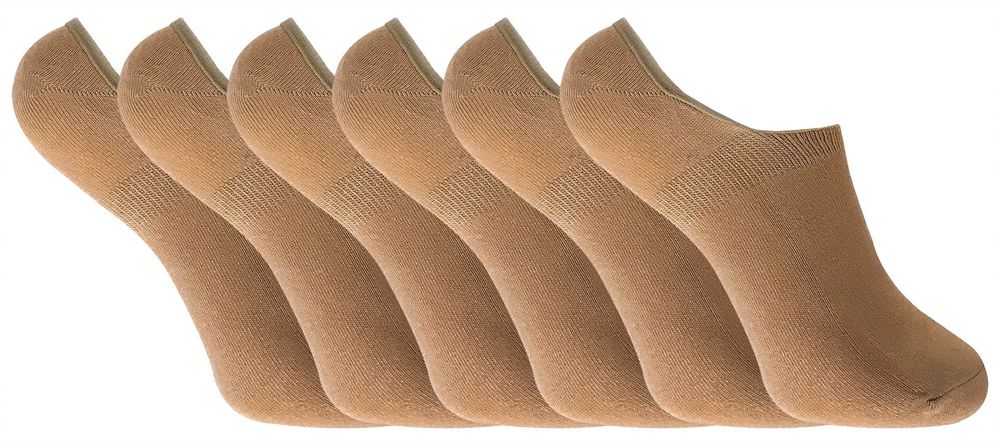 6 Pairs Ladies Bamboo Trainer Liner