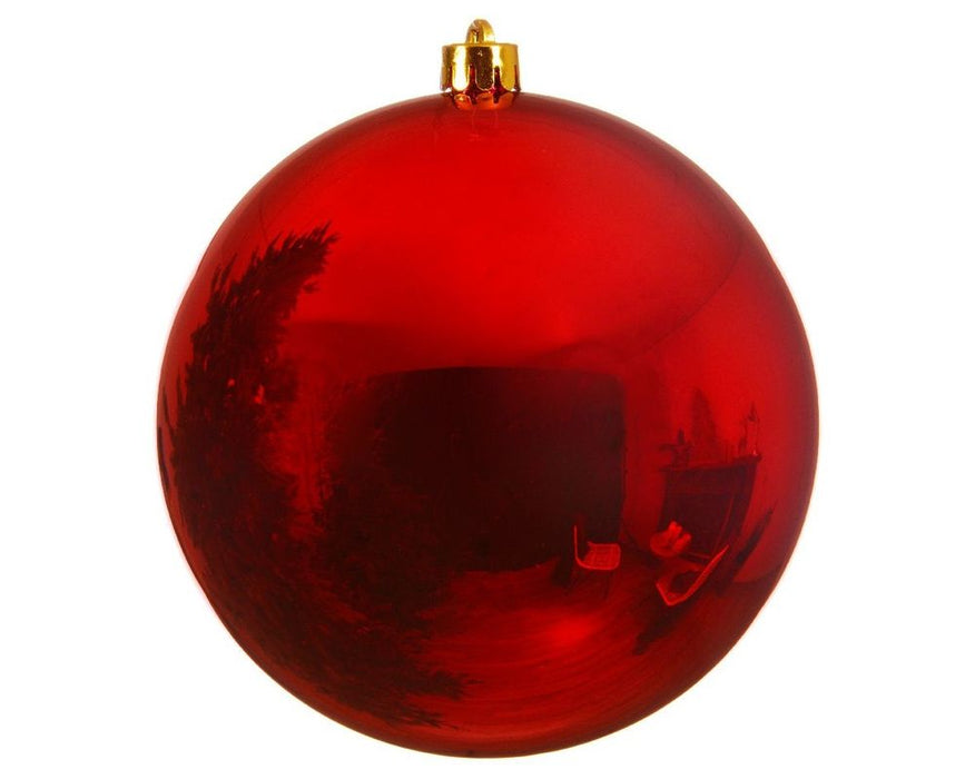 Shatterproof Christmas Red Bauble 14cm - Christmas