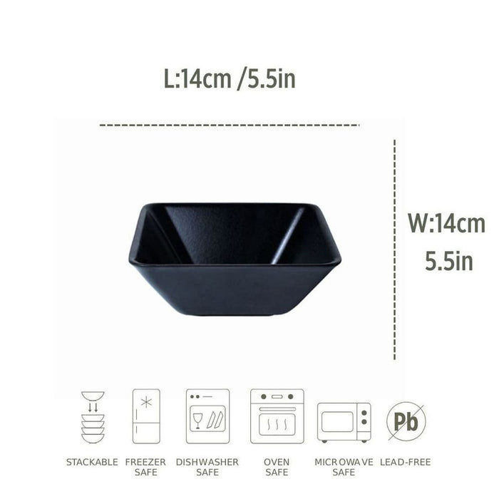 Ceramic Snack&Dip Bowl Black Pearl Black 15cm